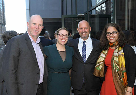 With Kevin Shea, Laura Bacon, and Samera Syeda Ludwig at the Asian American Bar Association Installation and Awards Ceremony