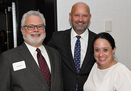 With Curtis Ross and Deidre Baumann at the Asian American Bar Association Installation and Awards Ceremony